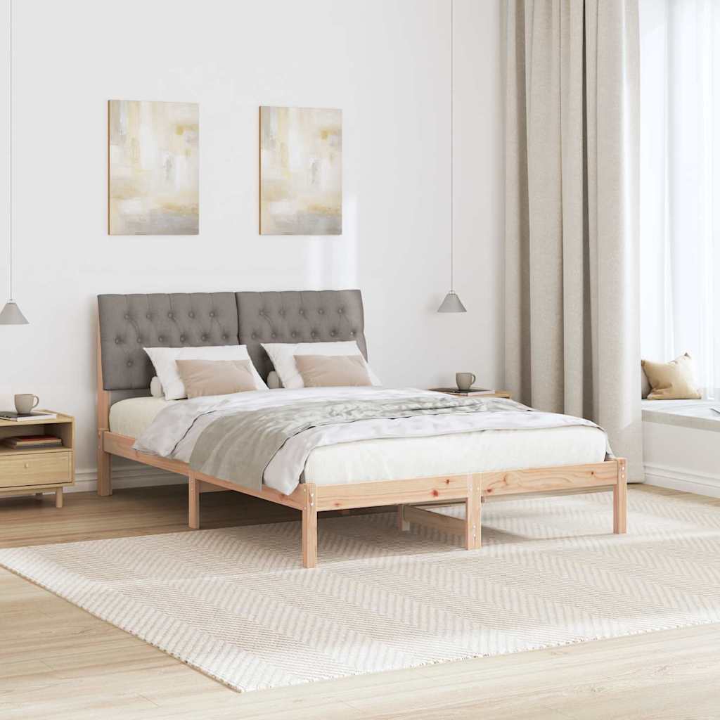 Bettgestell mit gepolstertem Kopfteil Braun 200 x 200 cm