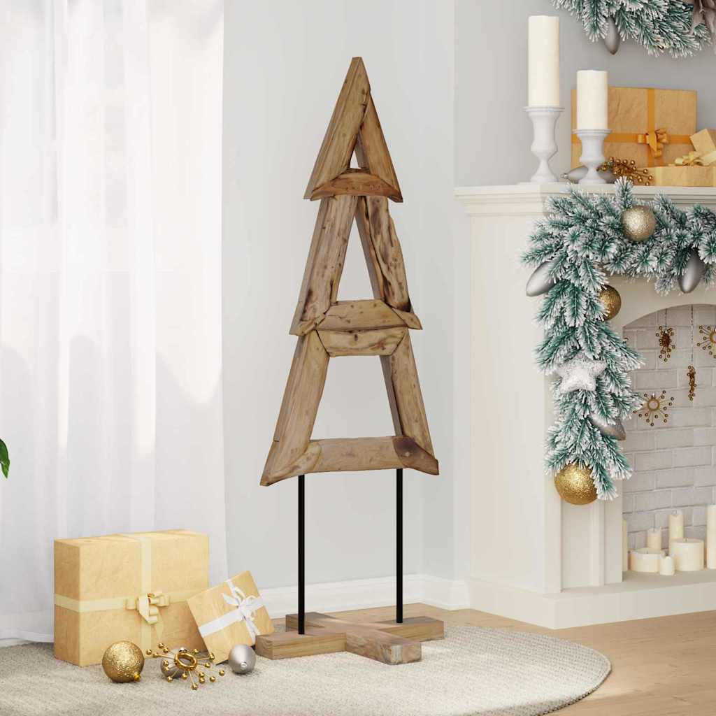 Weihnachtsbaum mit Ständer Braun 90 cm Massivholz Teak