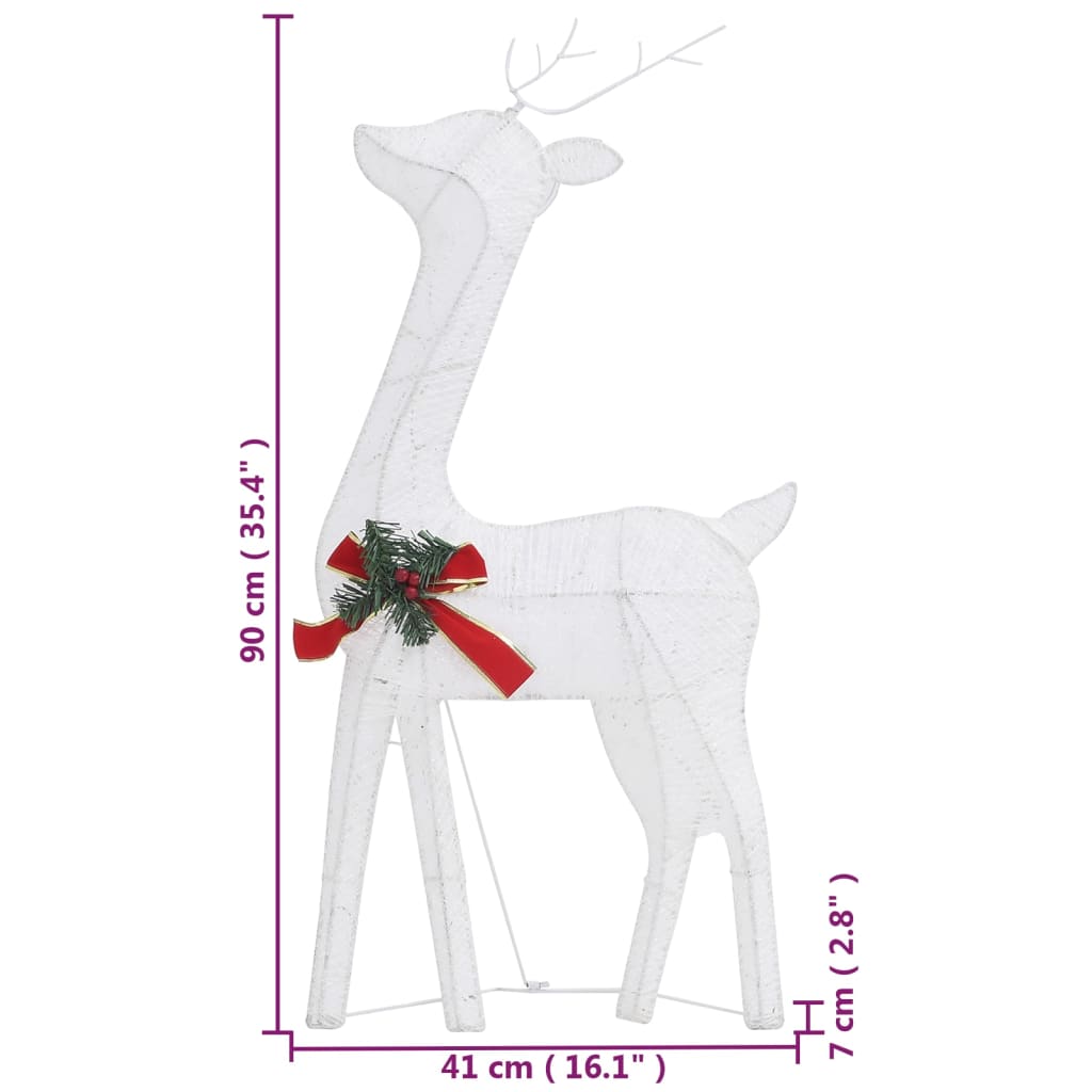Weihnachtsdeko LED Rentiere 270x7x90 cm Golden Warmweiß
