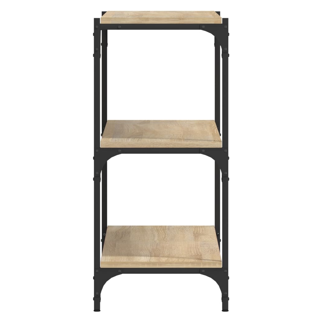 Bücherregal Schwarz 40x33x70,5 cm Holzwerkstoff und Stahl