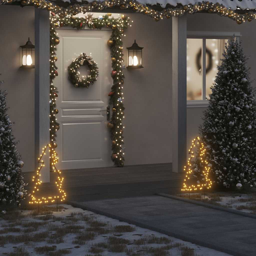 Weihnachtsbaum mit Erdspießen und 115 LEDs 90 cm