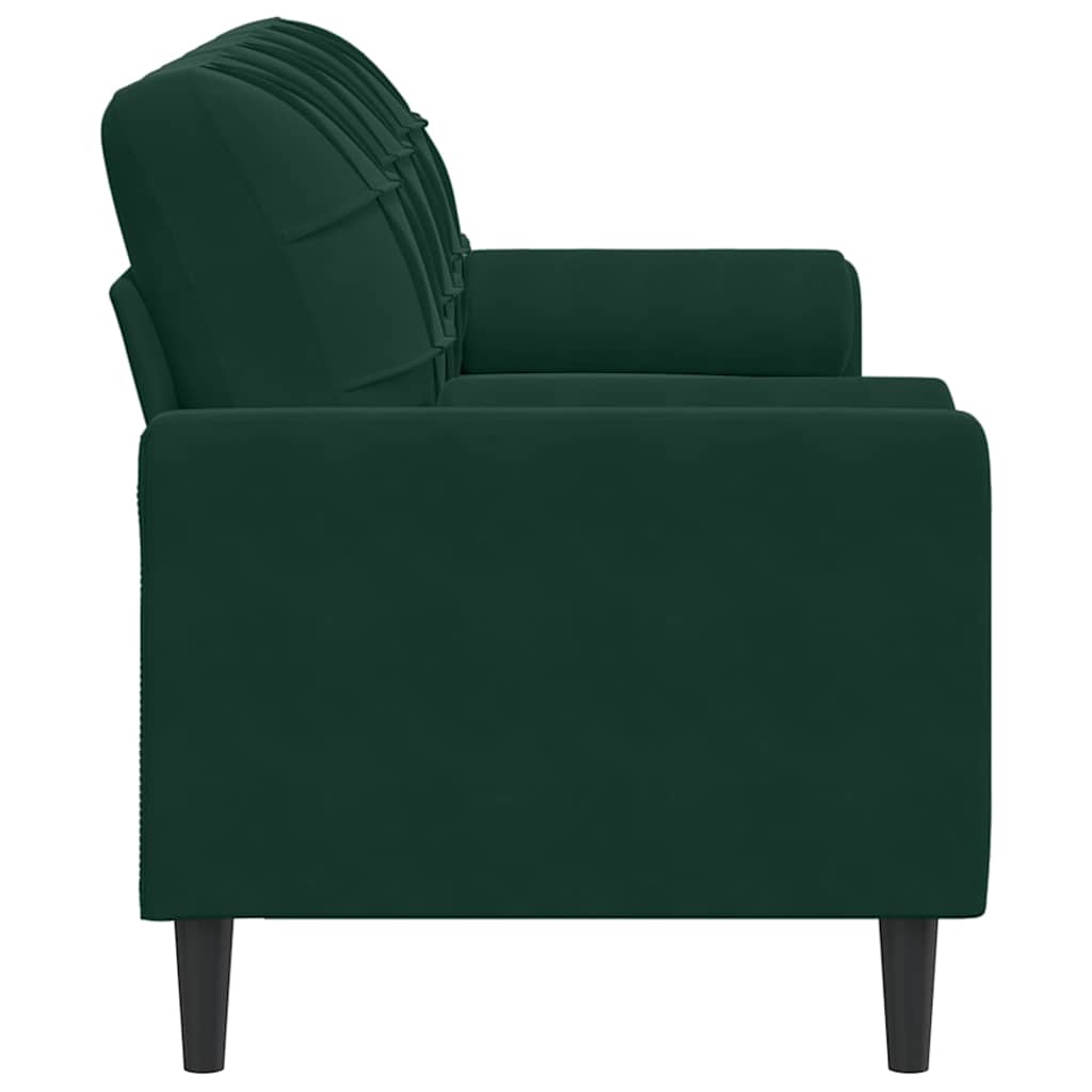 2-Sitzer-Sofa mit Zierkissen Hellgrau 120 cm Samt