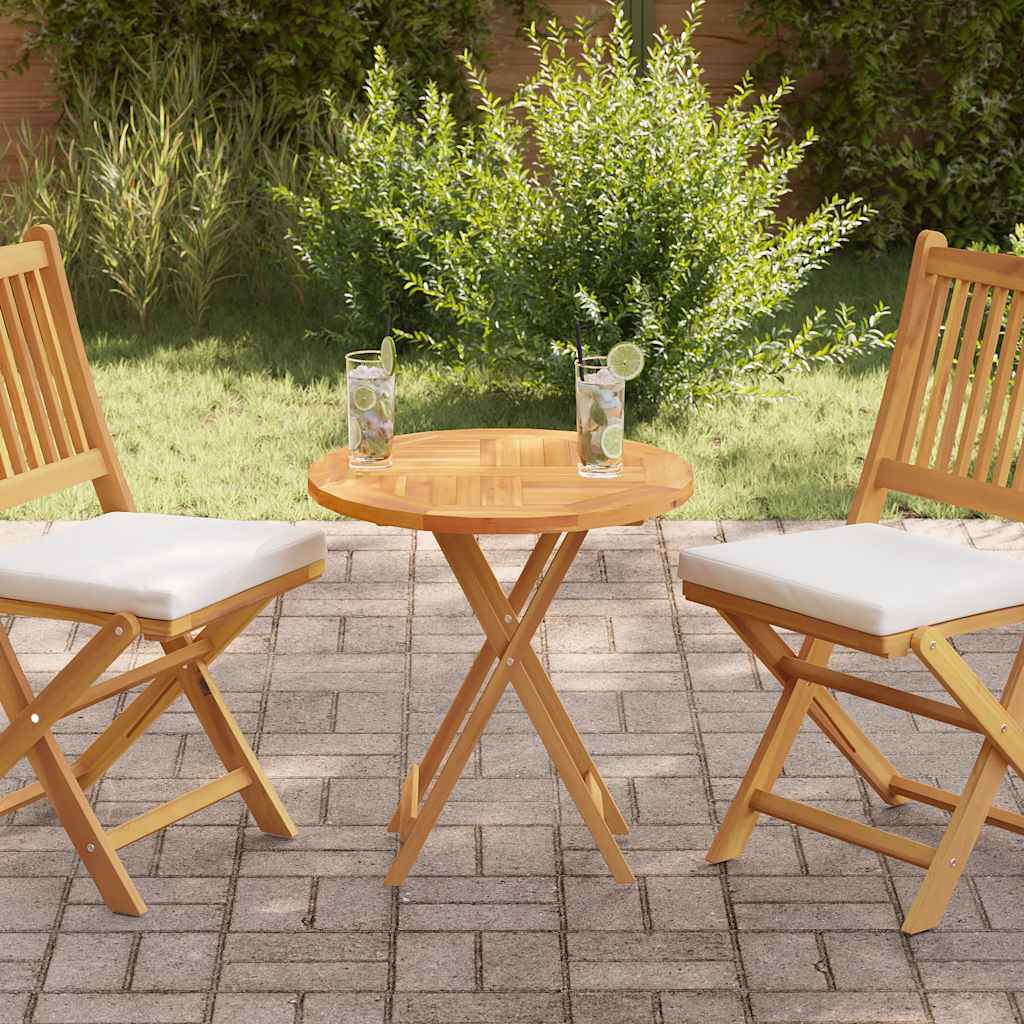 Tischplatte Massivholz Teak Rund 2,5 cm 40 cm