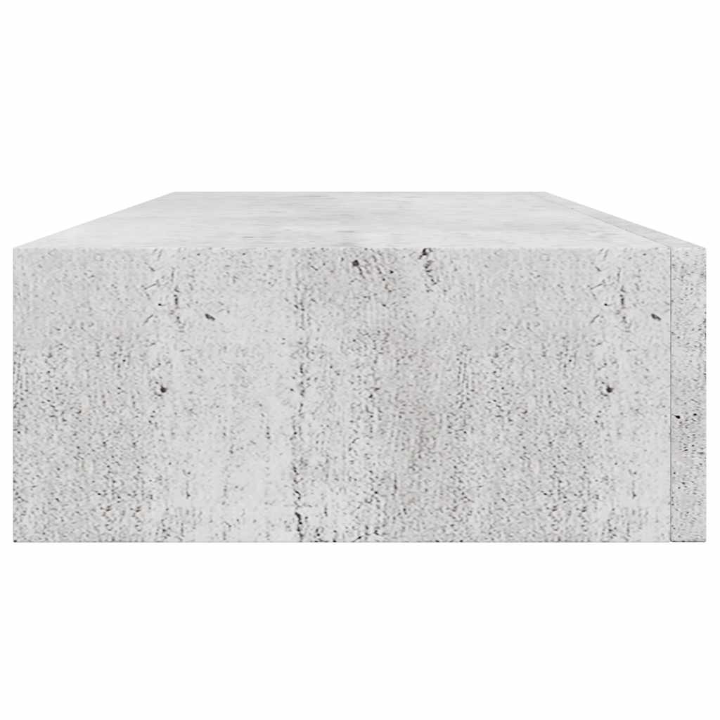 Wandregal mit Schublade Weiß 40x23,5x10 cm MDF