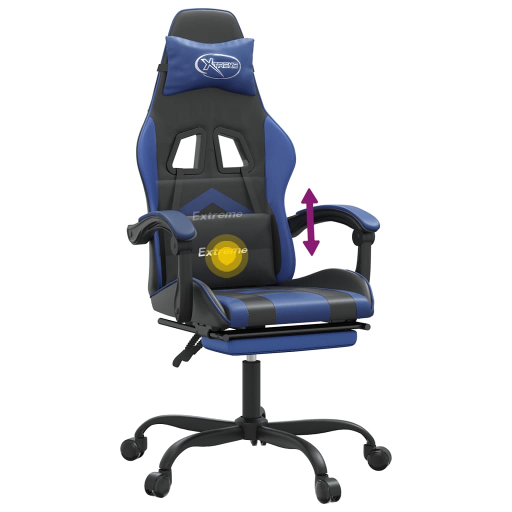 Gaming-Stuhl Drehbar Schwarz und Rot Kunstleder