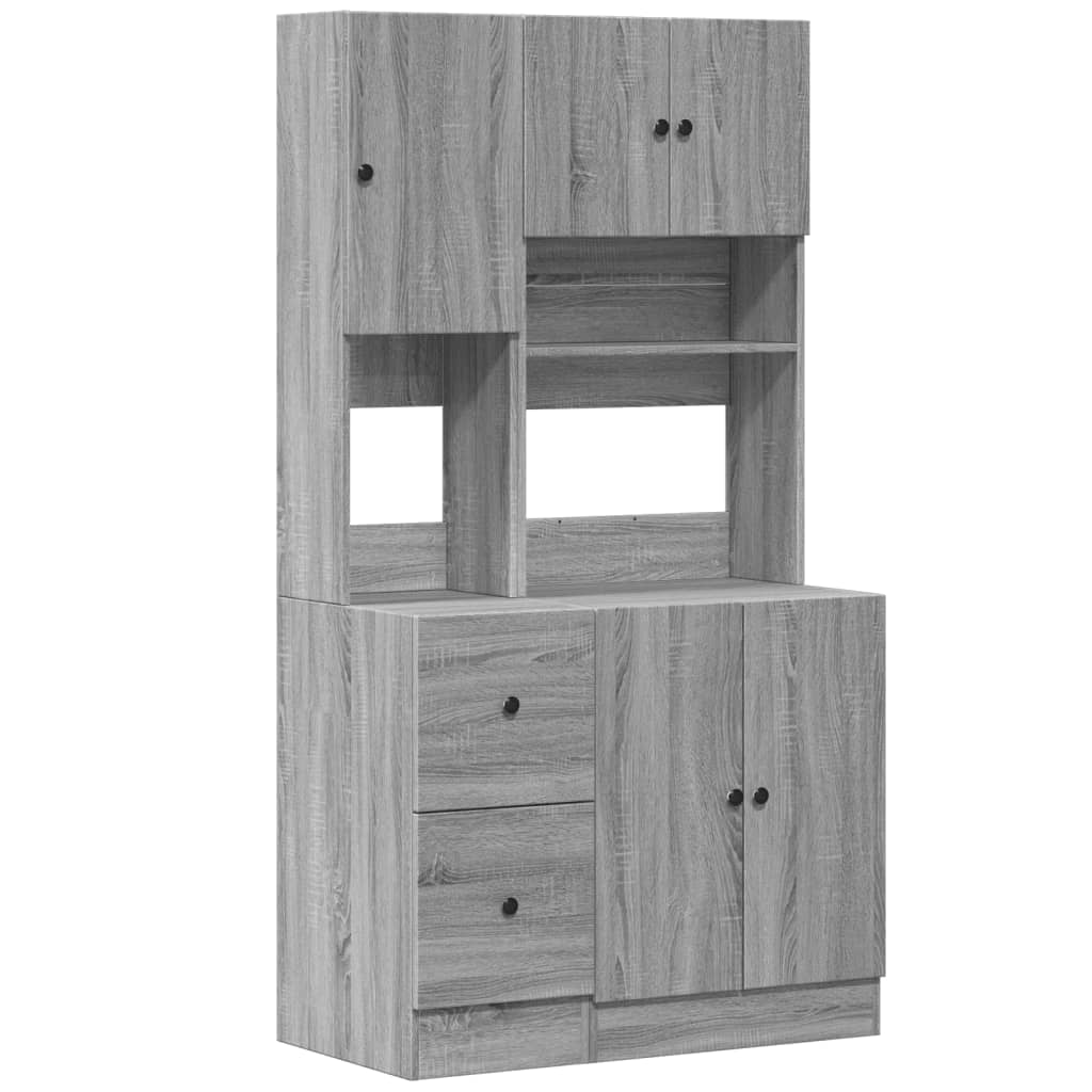 Küchenschrank Weiß 95x50x180 cm Holzwerkstoff