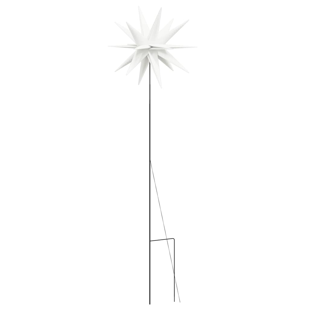 LED-Weihnachtssterne 3 Stk. mit Erdspießen Faltbar Gelb 57 cm