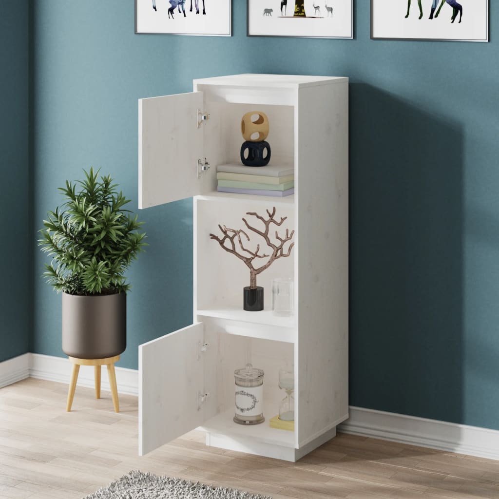 Highboard 38x35x117 cm Massivholz Kiefer