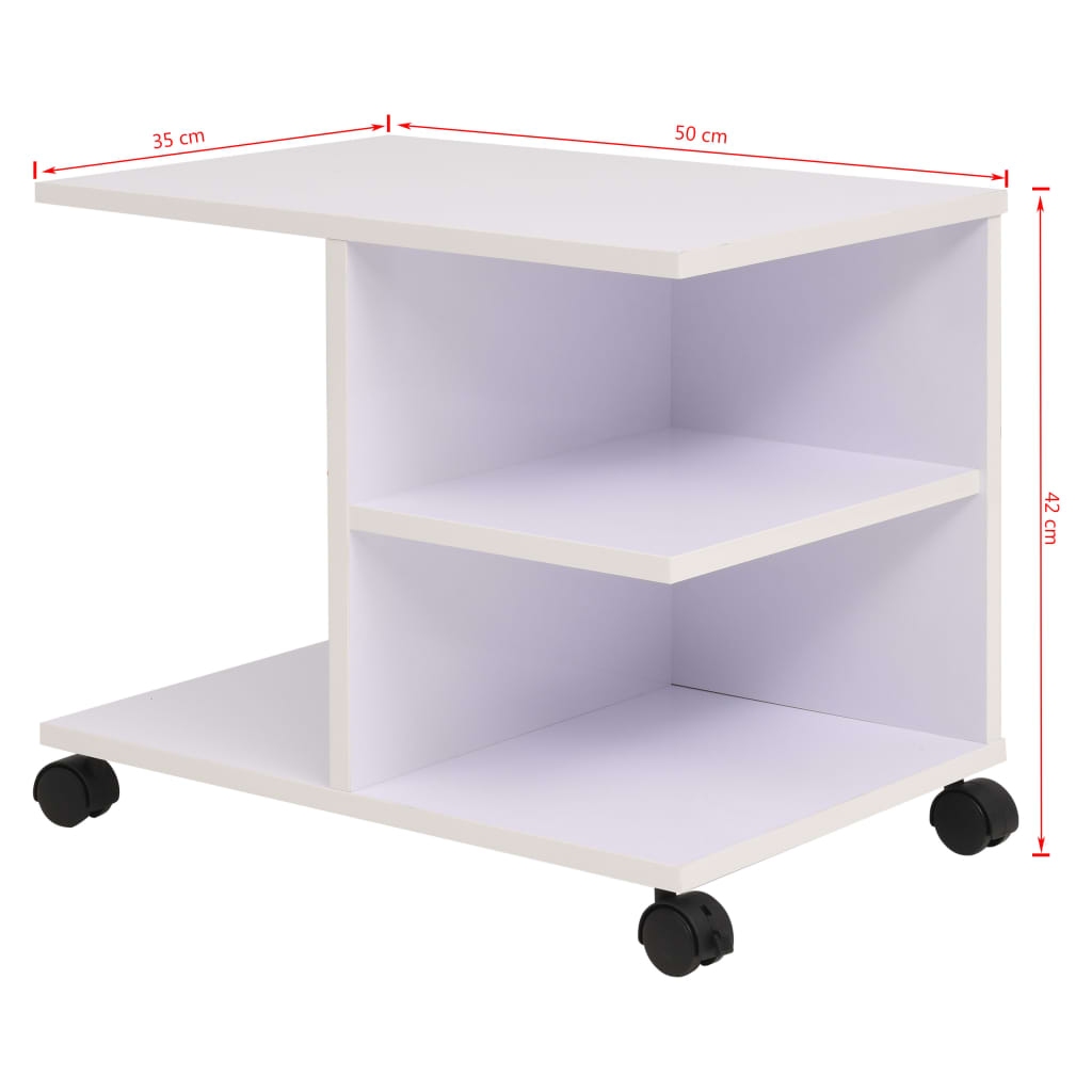 Beistelltisch mit Rollen 50×35×42 cm Eichenbraun