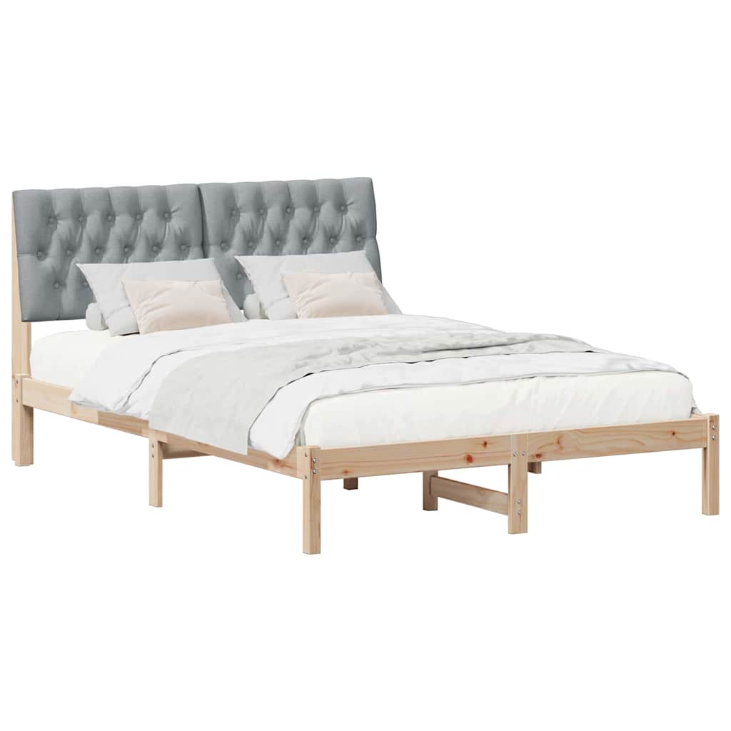 Bettgestell mit gepolstertem Kopfteil Braun 200 x 200 cm