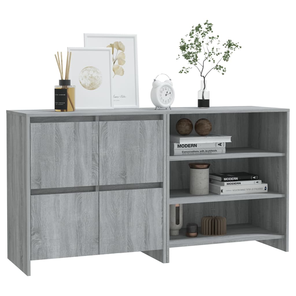 2-tlg. Sideboard Weiß Holzwerkstoff