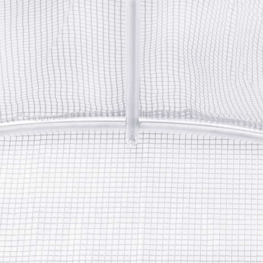 Gewächshaus mit Stahlrahmen Grün 48 m² 16x3x2 m