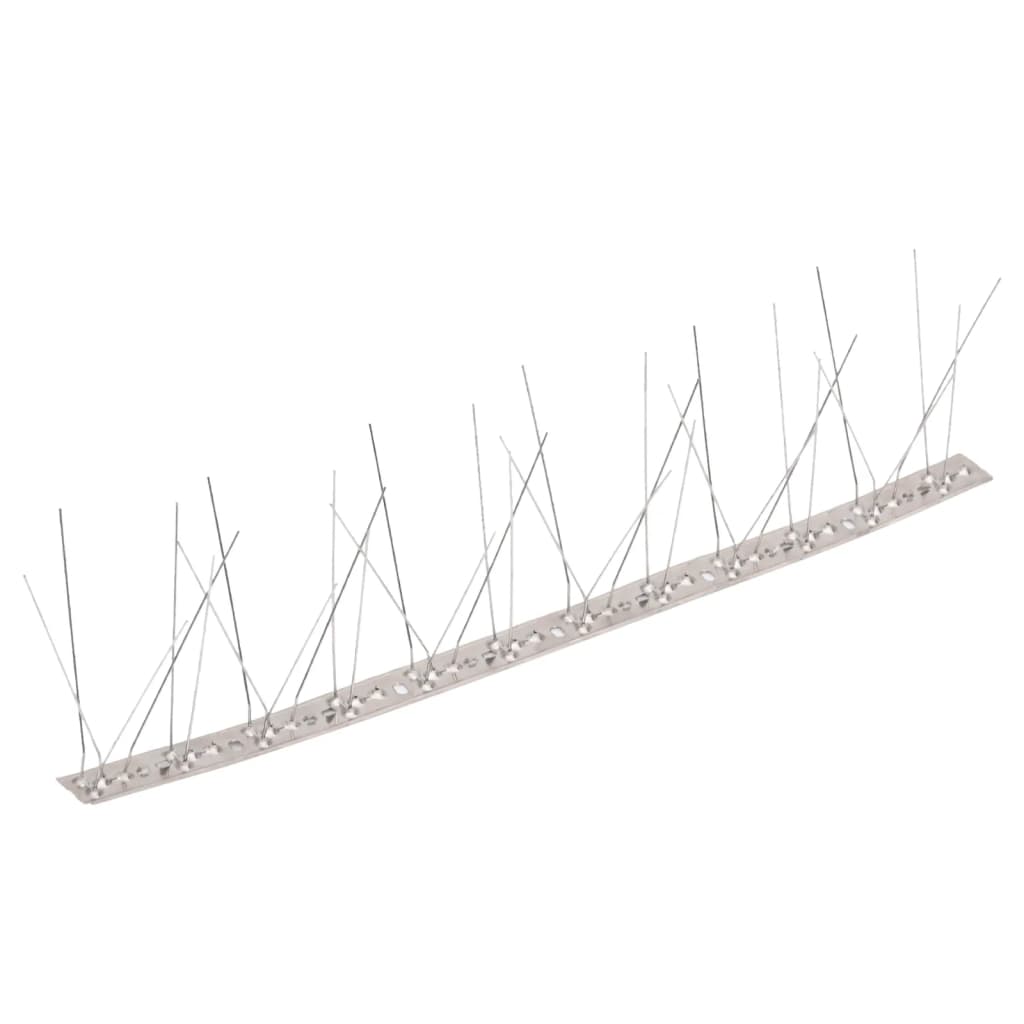 20-tlg. Taubenabwehr Spikes-Set Edelstahl 10 m 4-reihig