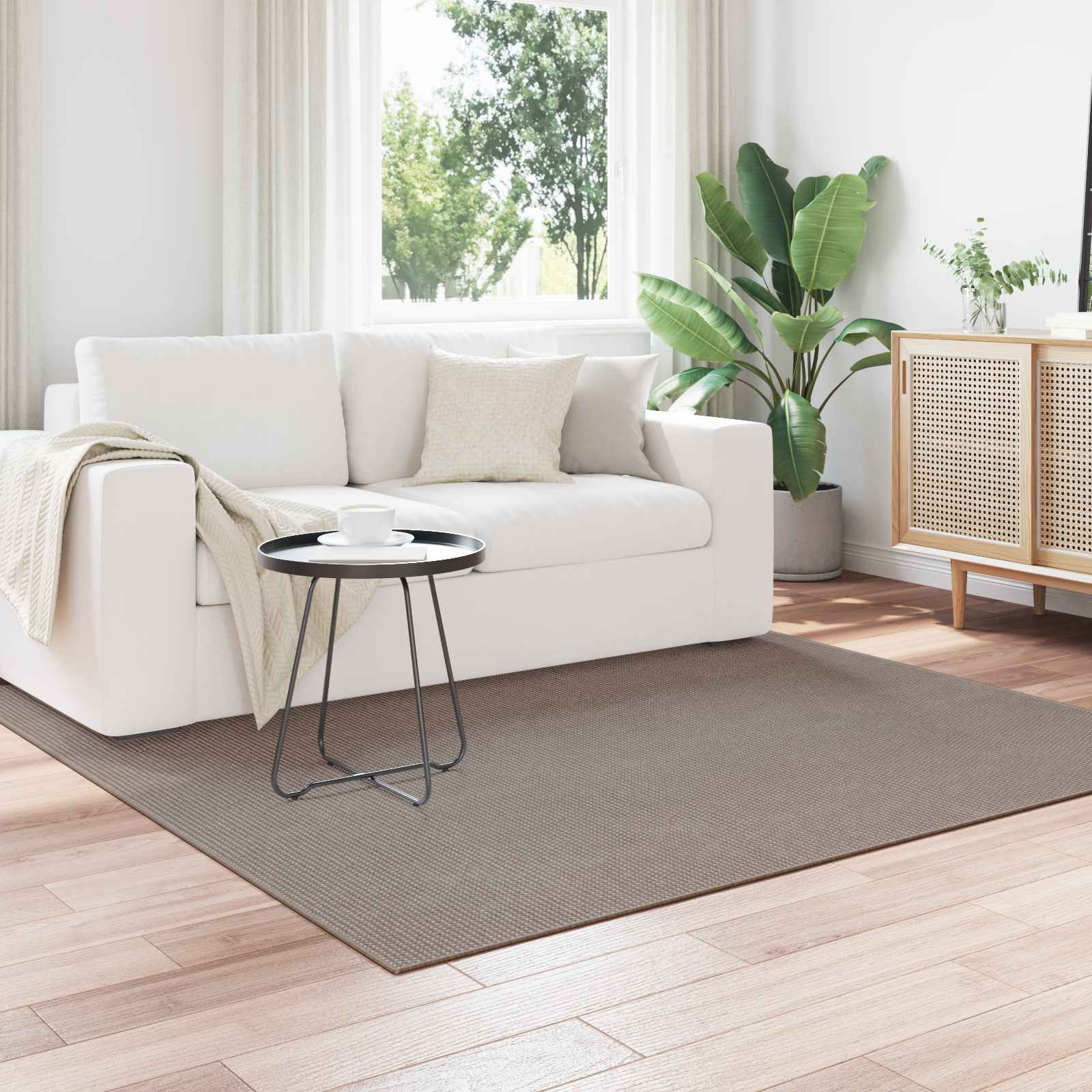 Bereichsteppiche Rechtwinklig LUGO Creme 150 x 80 cm Polyester