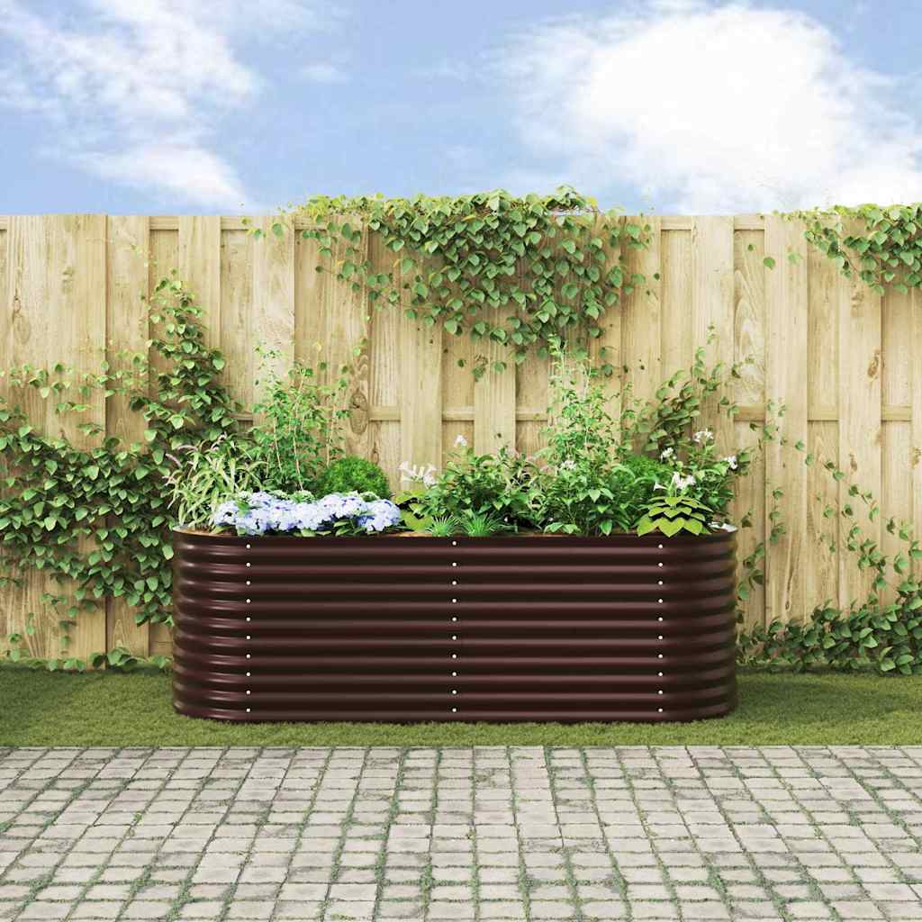 Hochbeet Grün 400 x 80 x 81 cm Stahl