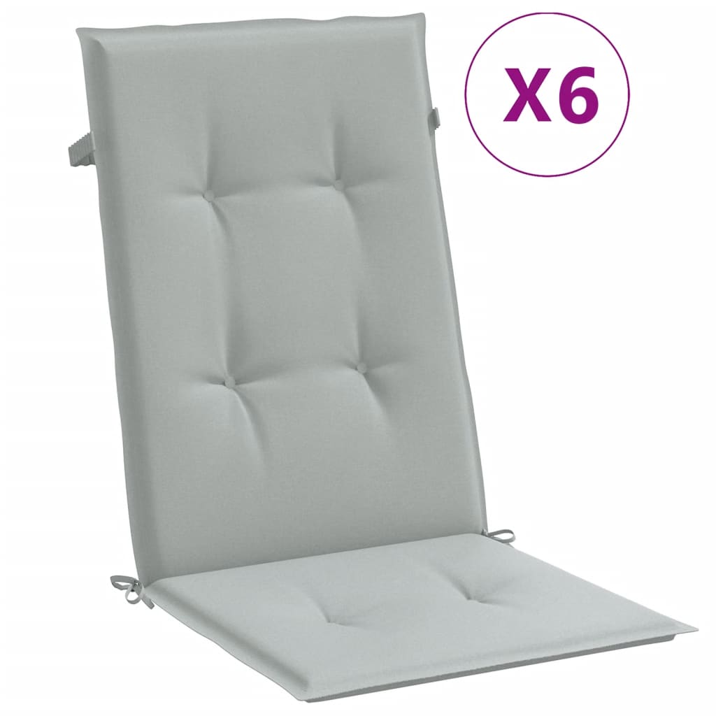 Hochlehner-Auflagen 2 Stk. Melange Anthrazit 120x50x7cm Stoff