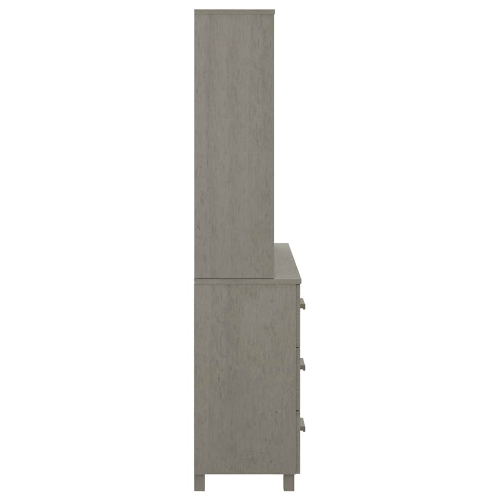 Highboard HAMAR Massivholz Kiefer Dunkelgrau