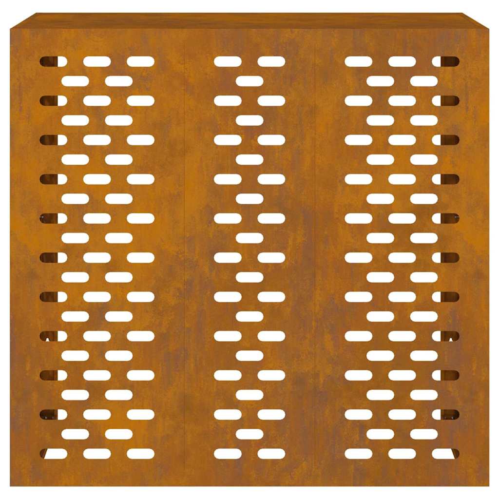 Klimaanlagenabdeckung Schwarz 90 x 40 x 60 cm Stahl
