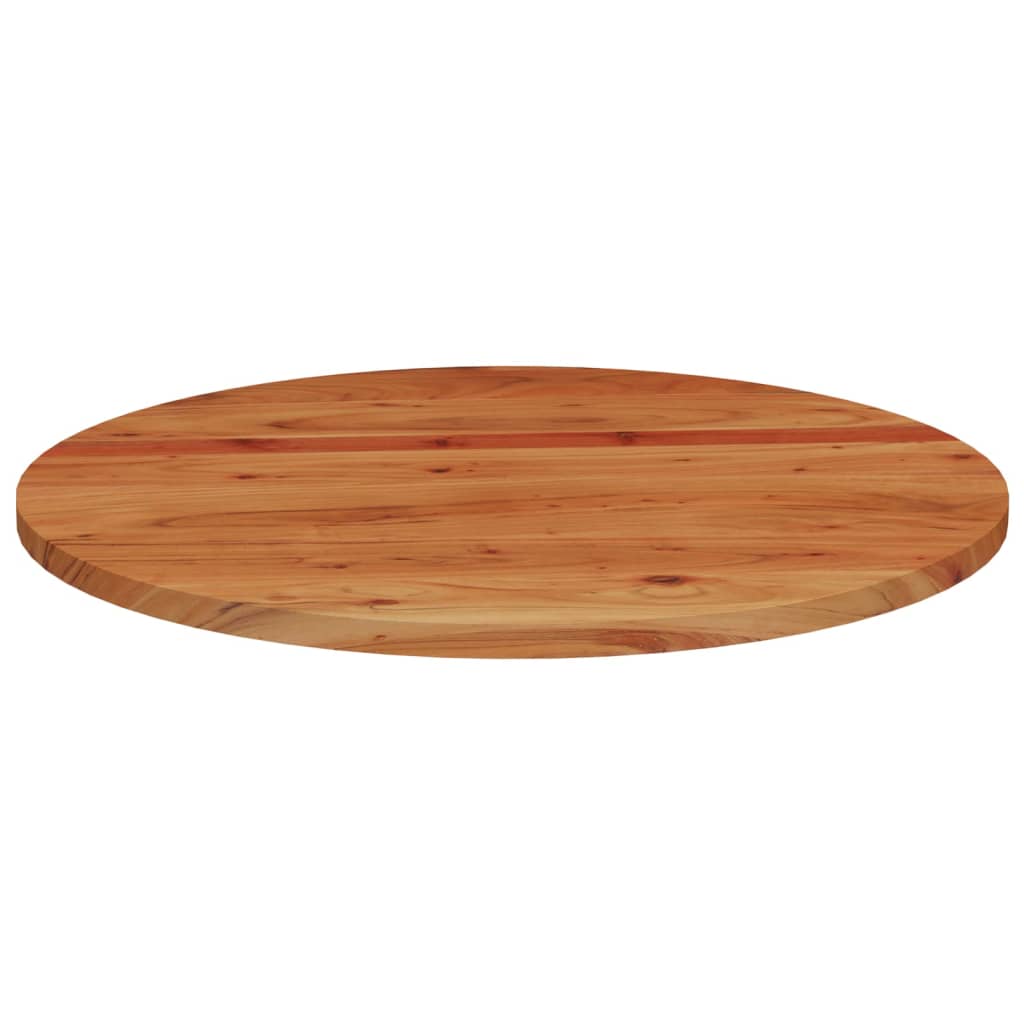 Tischplatte Ø 40x2,5 cm Rund Raues Massives Mangoholz