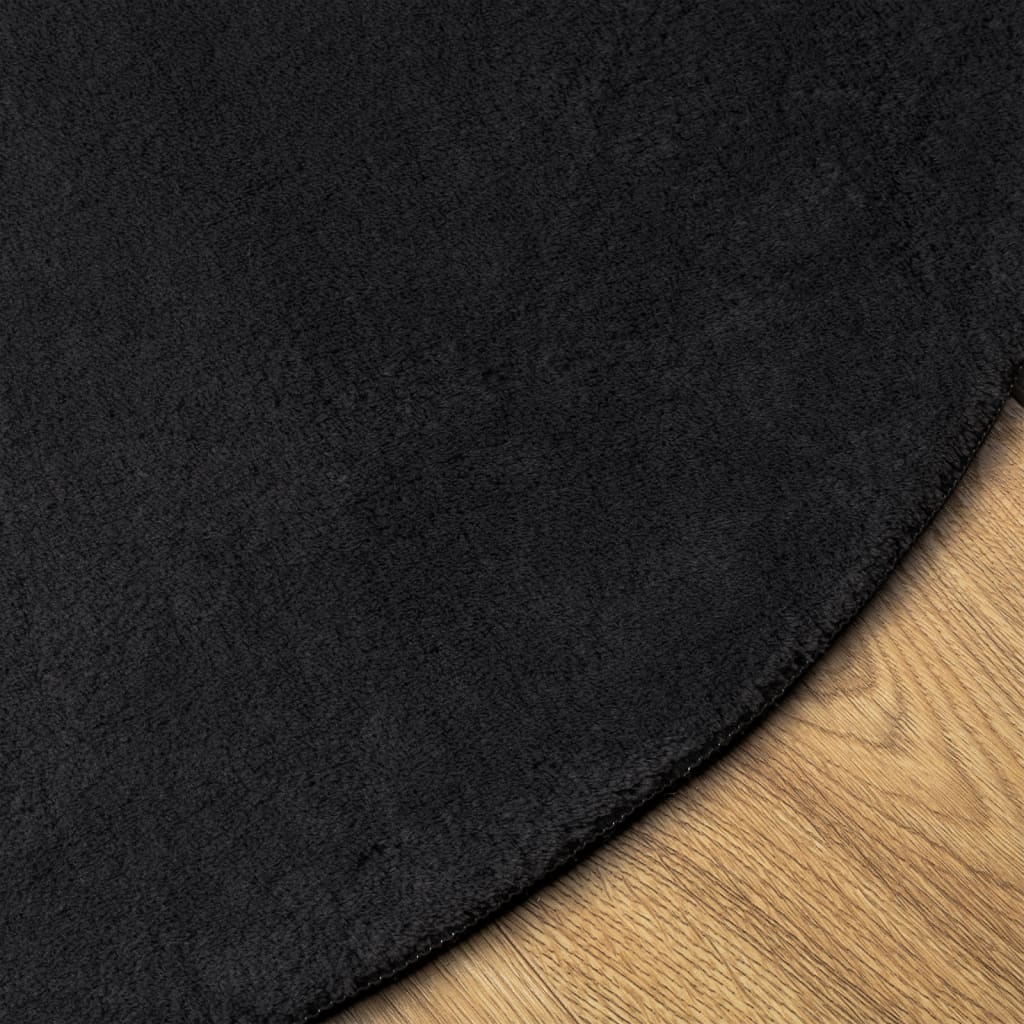 Teppich HUARTE Kurzflor Weich und Waschbar Anthrazit 60x110 cm