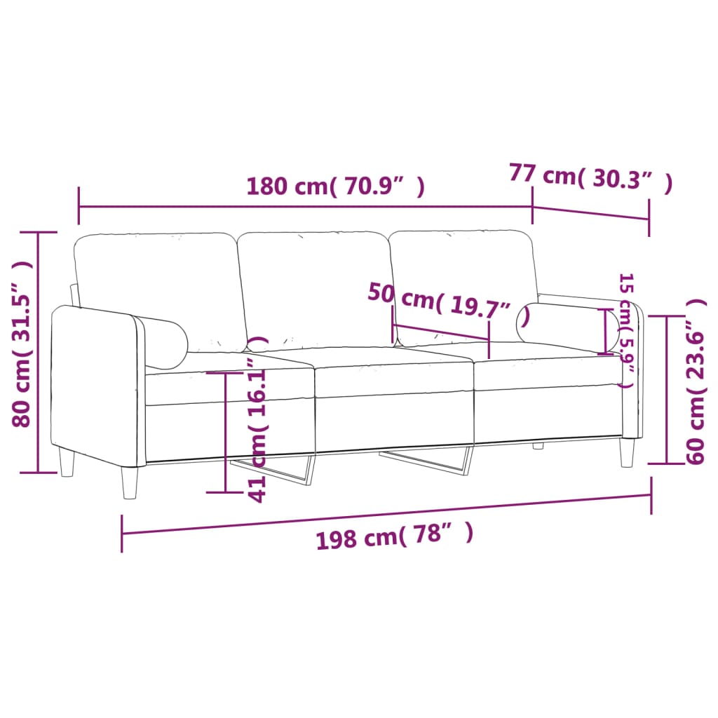 2-Sitzer-Sofa mit Zierkissen Dunkelgrün 120 cm Samt