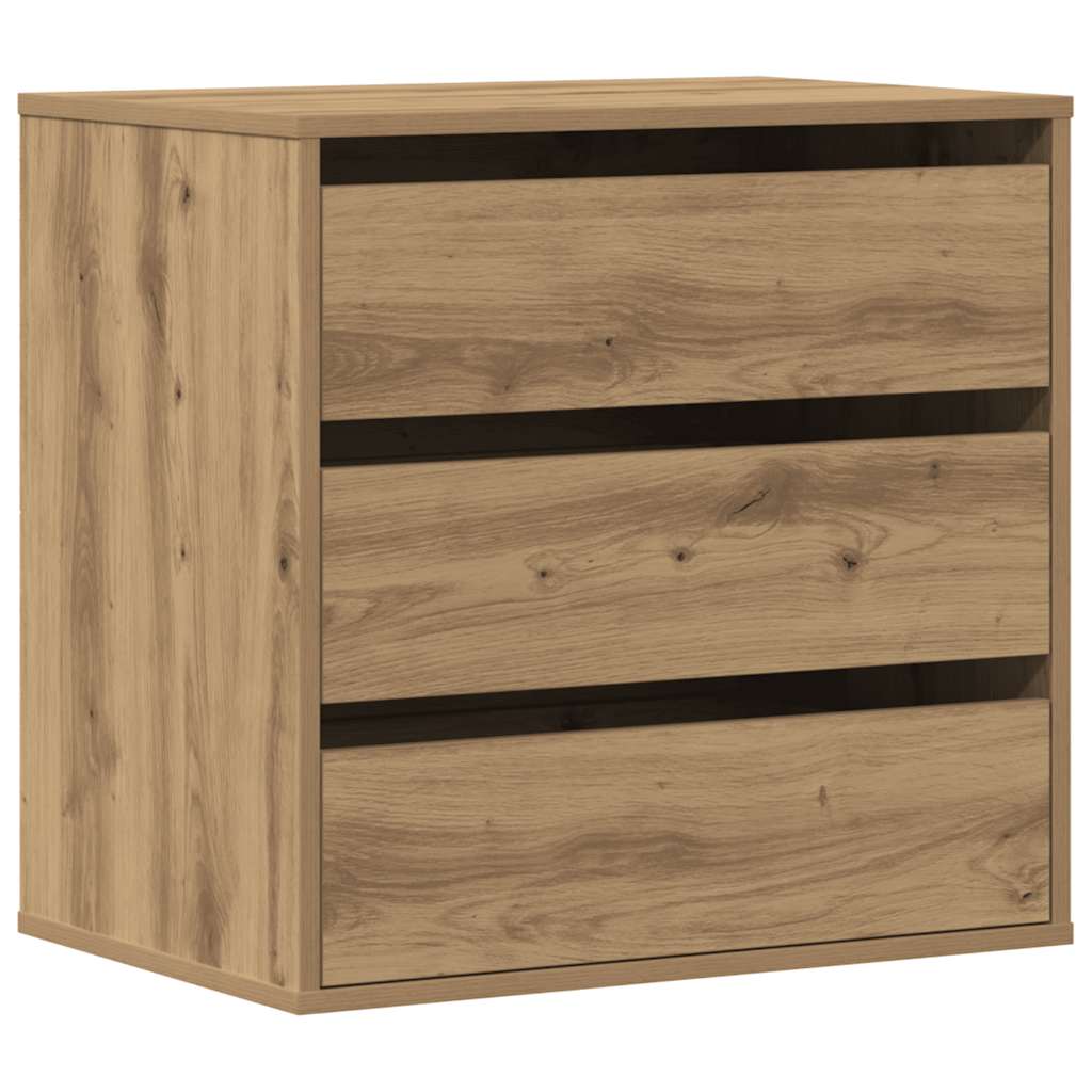 Schubladenschrank Schwarz Eichen-Optik 41 x 40 x 58 cm