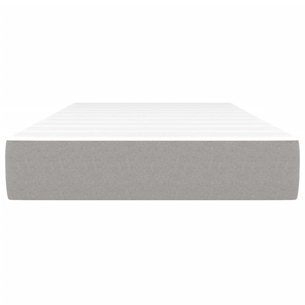 Taschenfederkernmatratze Mittel Hellgrau 80x200x20 cm Stoff