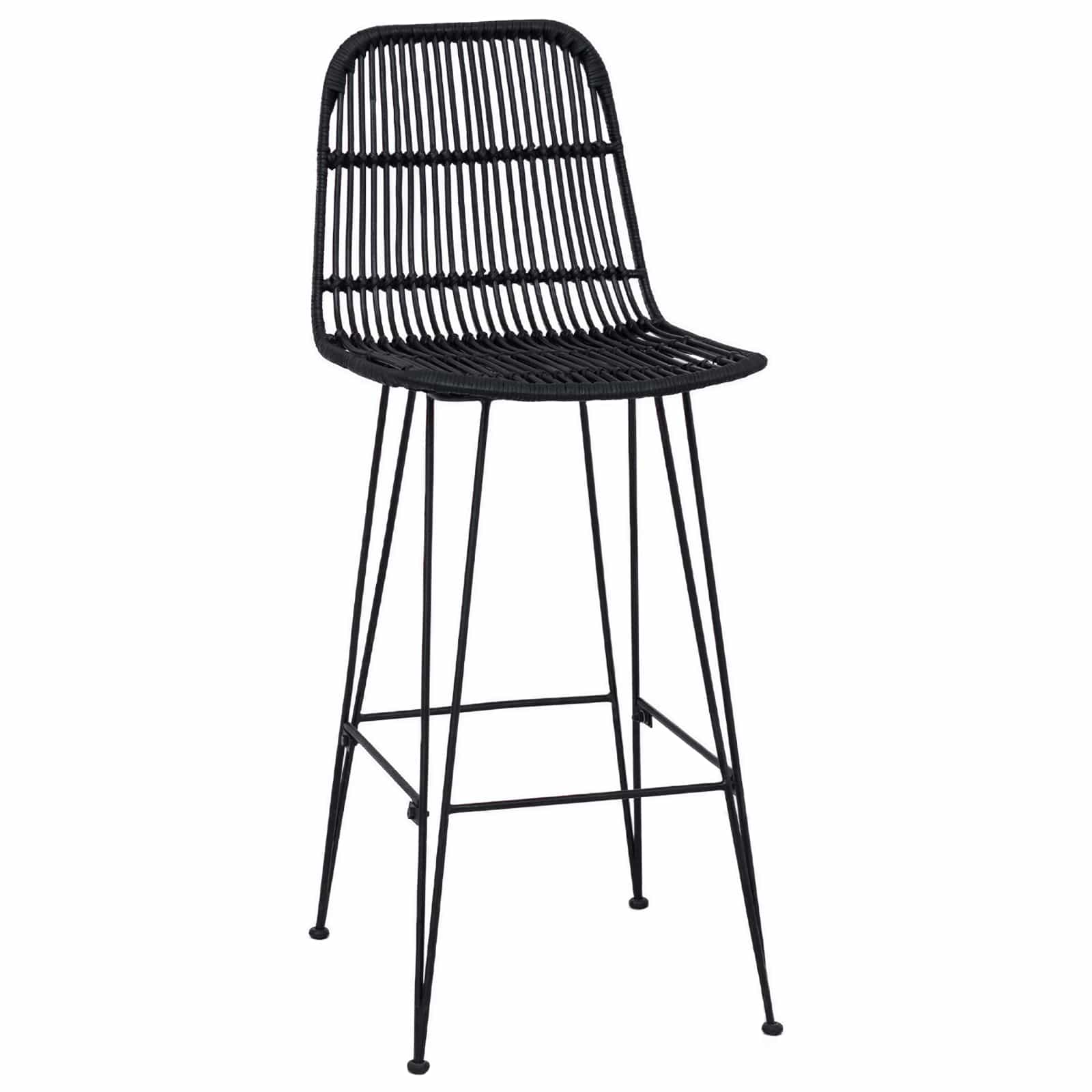 Barhocker 2 pcs Natur 44 x 55 x 109 cm Rattan und Stahl