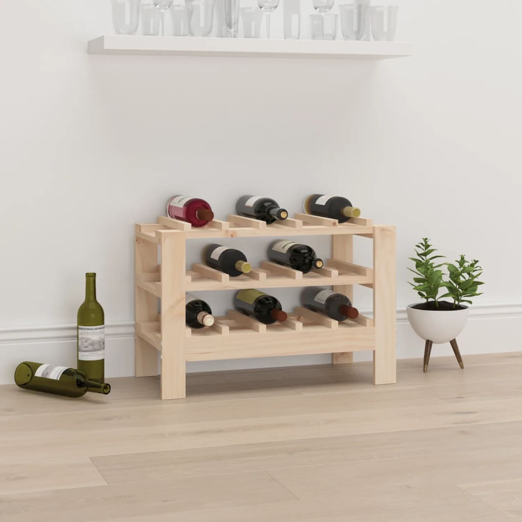 Weinregal 109,5x30x107,5 cm Massivholz Kiefer
