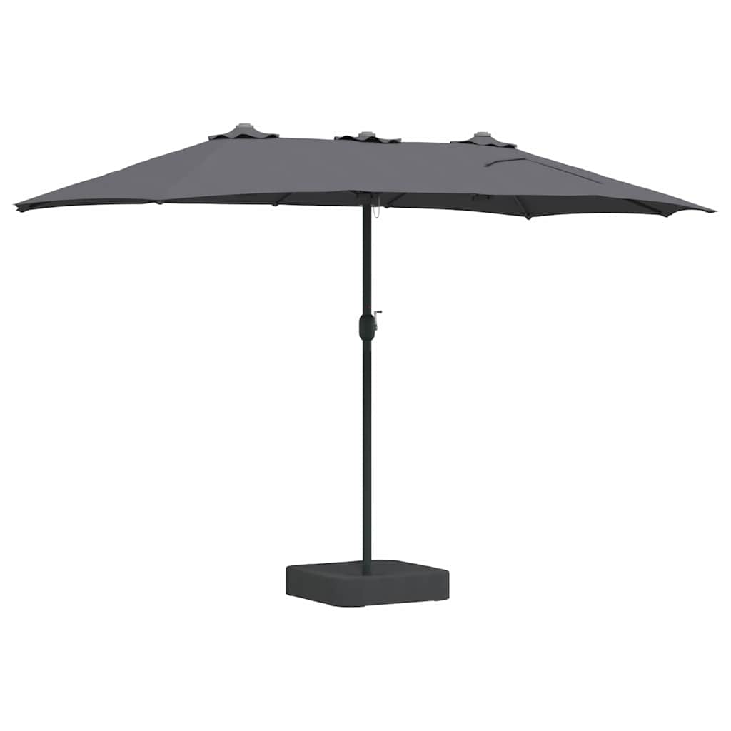 Garten-Sonnenschirm Sand 385 x 209 x 244 cm Polyester und Stahl