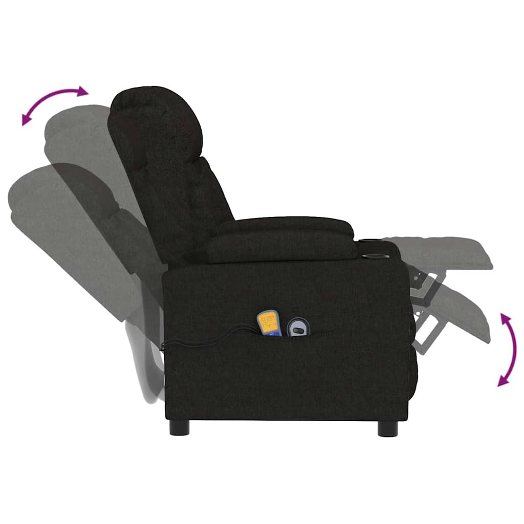 Massagesessel Elektrisch Hellgrau Stoff