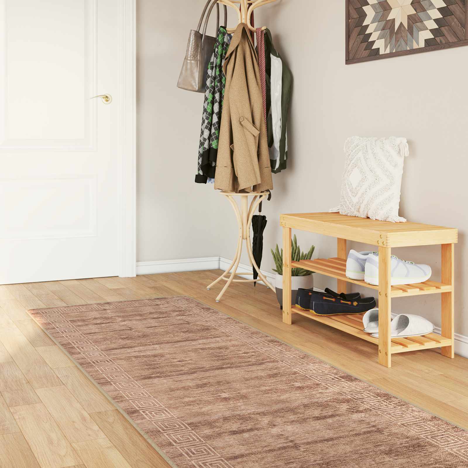 Teppich Waschbar Mehrfarbig 160x230 cm