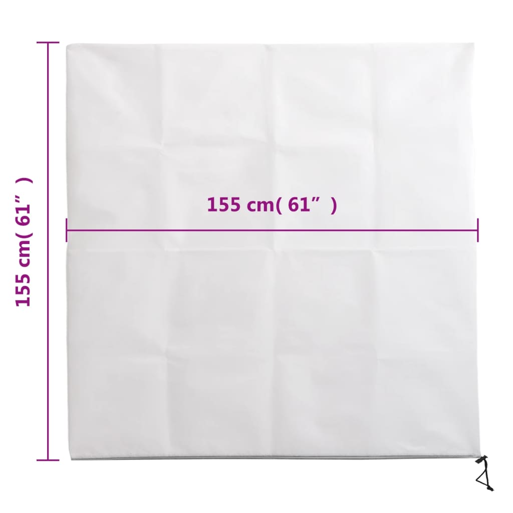 Wintervlies mit Reißverschluss 4 Stk. 70 g/m² 1x1,55 m