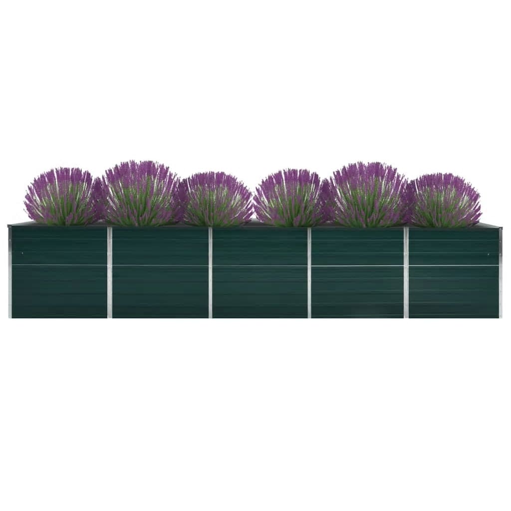 Garten-Hochbeet Verzinkter Stahl 240x80x77 cm Grün