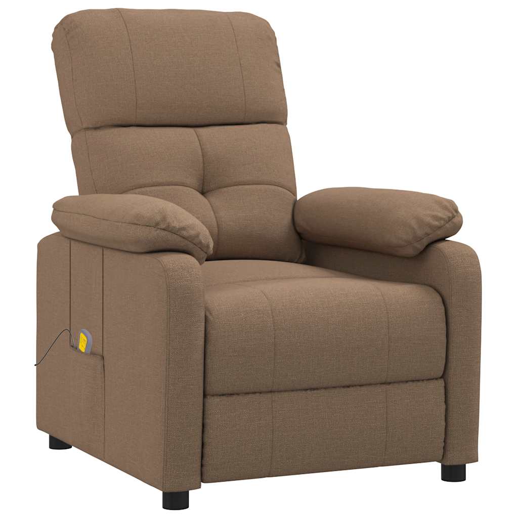Massagesessel Hellgrau Stoff