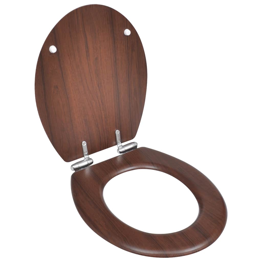 Toilettensitz MDF Deckel Schlichtes Design Weiß