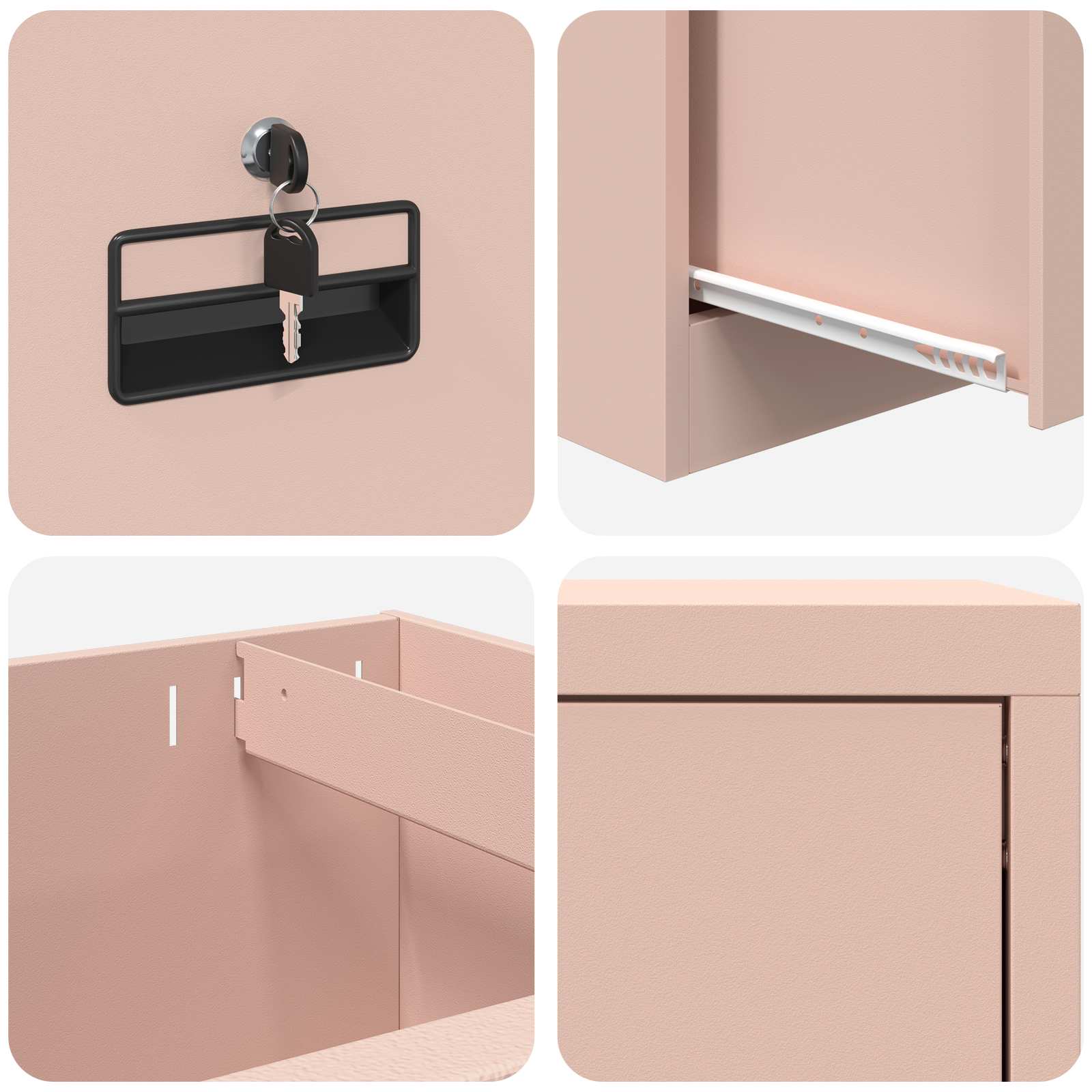 Aktenschrank 2 pcs Schwarz 44 x 50 x 139 cm Kaltgewalzter Stahl