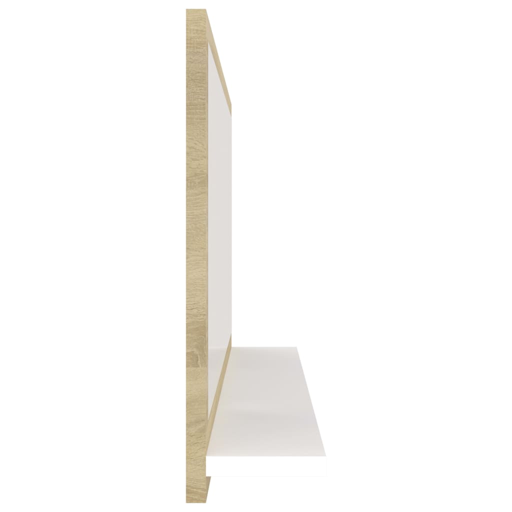 Badspiegel Weiß 40x10,5x37 cm Holzwerkstoff