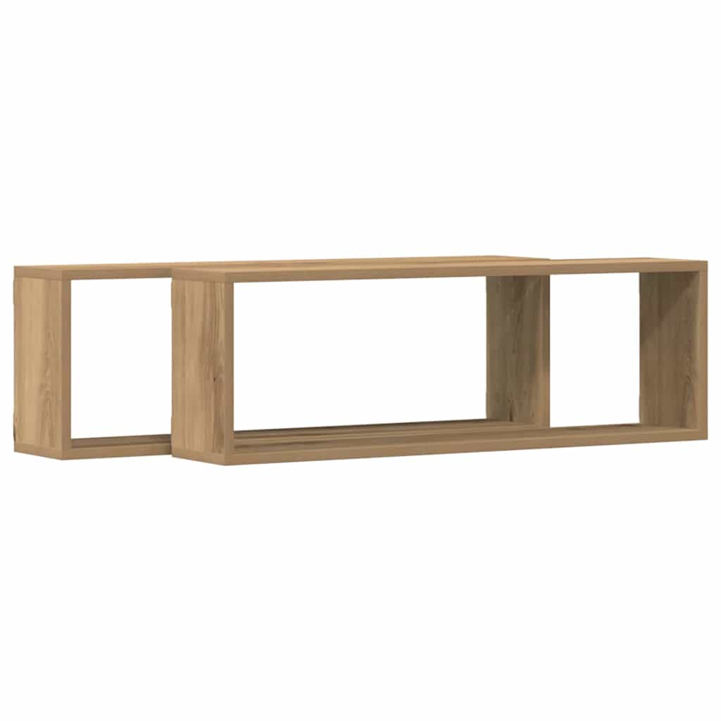 Würfelregale 2 Stk. Weiß 30x15x30 cm