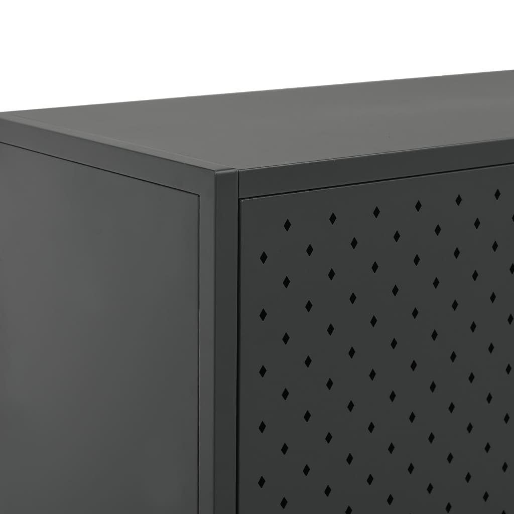 Highboard Weiß 80x35x135 cm Stahl