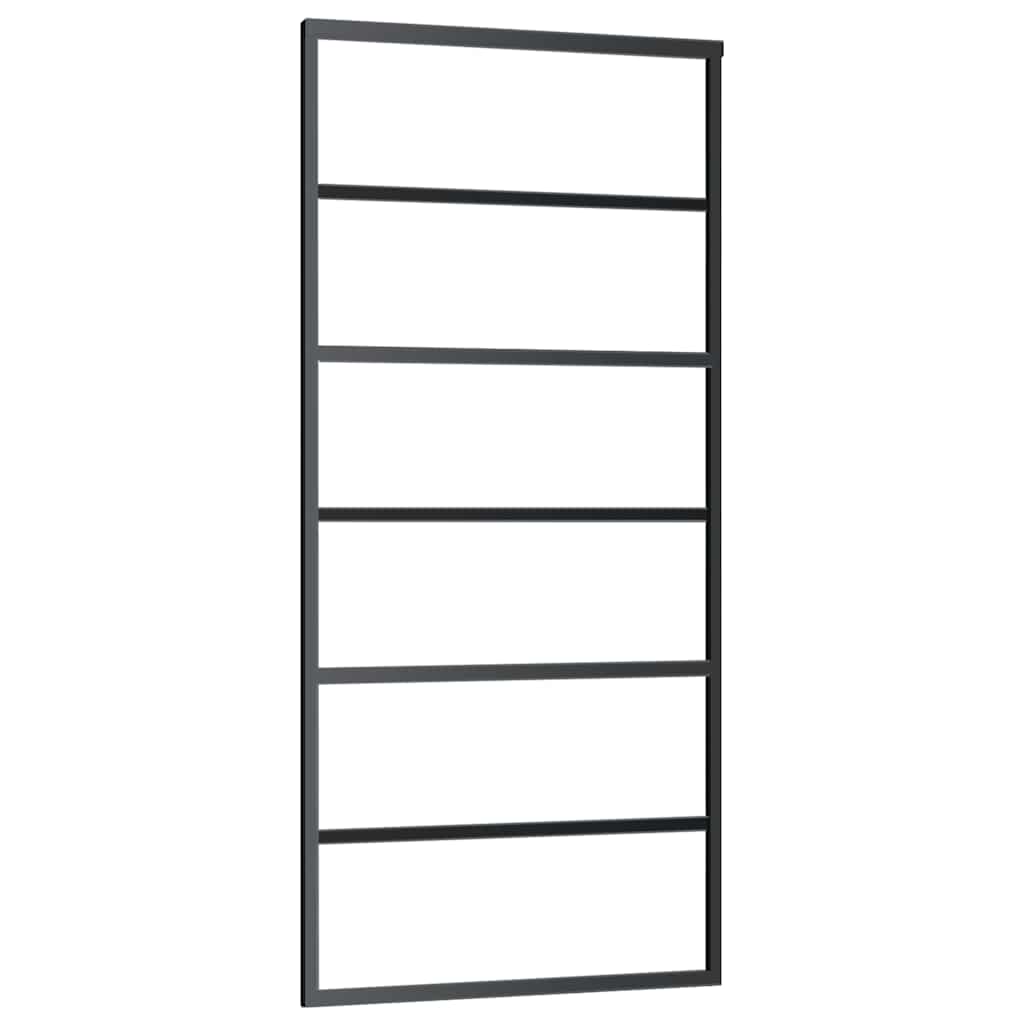 Schiebetür mit Beschlag 76x205 cm ESG-Glas & Aluminium