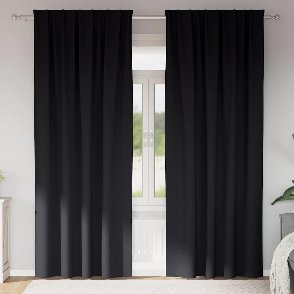 Verdunkelungs-Vorhänge mit Ringen 2 pcs Beige 140 x 140 cm