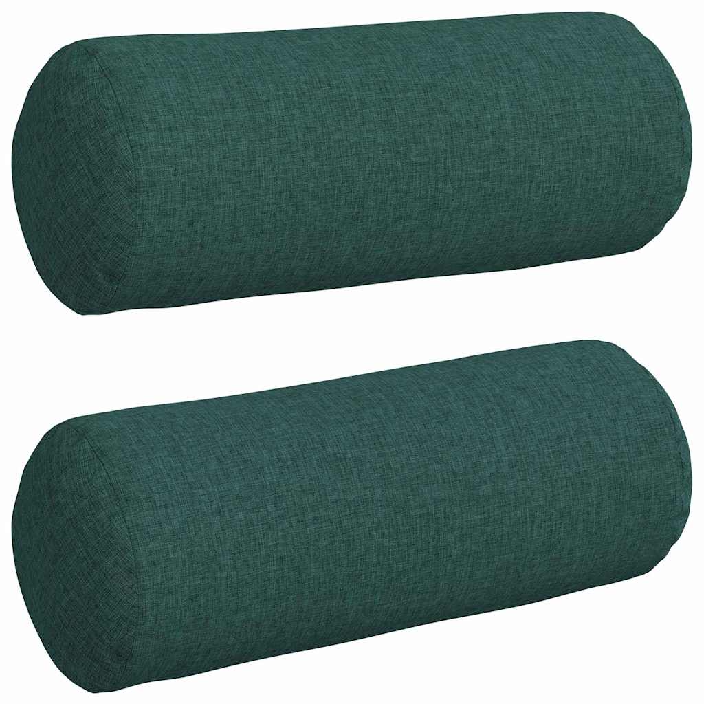 Bolsterkissen 2 Stück Hellgrau Ø 15 x 40 cm Stoff