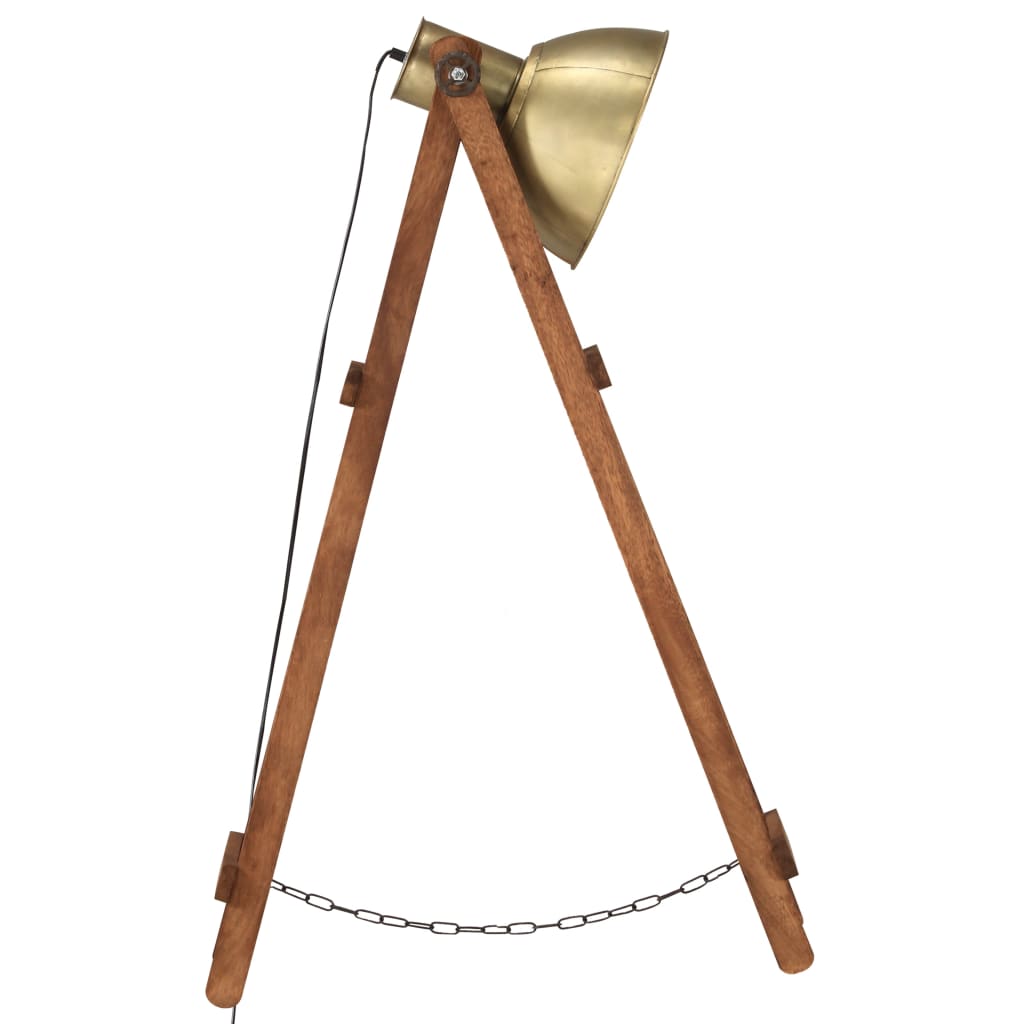 Stehlampe Silbern E27 Mango Massivholz
