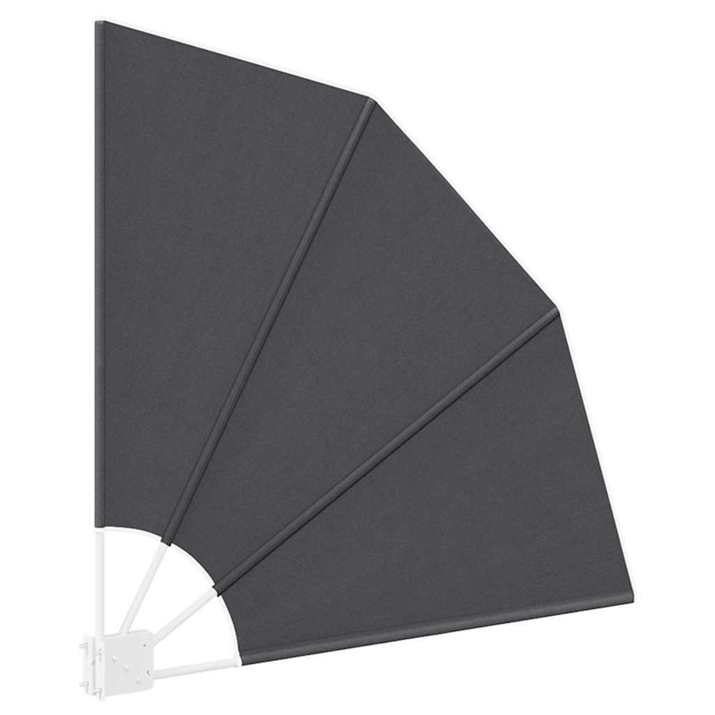 Faltbarer Balkonfächer Grau 210×210 cm