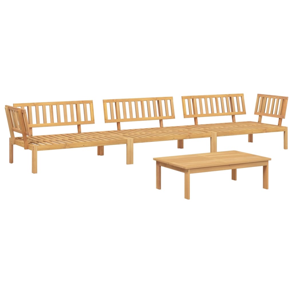 3-tlg. Garten-Sofagarnitur aus Paletten Massivholz Akazie