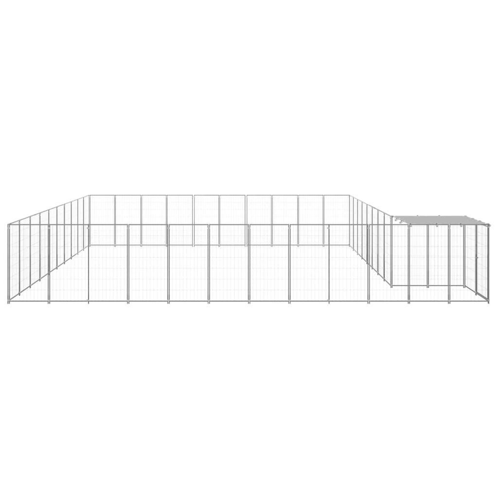 Hundezwinger Schwarz 7,26 m² Stahl