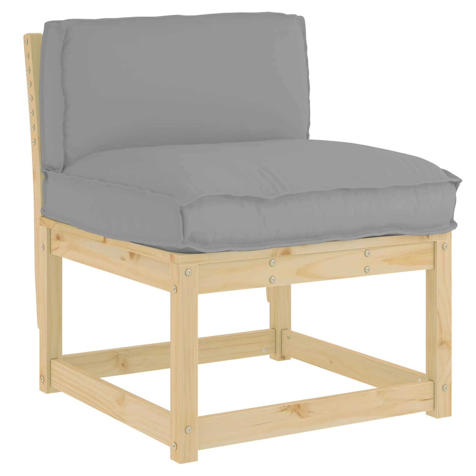 Kissen Anthrazit 70 x 40 x 12 cm Oxford-Stoff