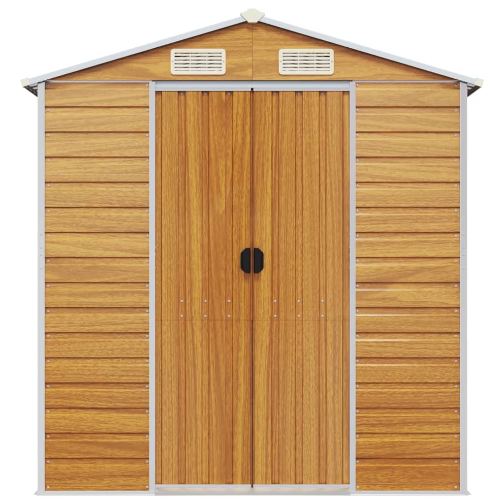 Gerätehaus Grün 191x130x198 cm Verzinkter Stahl