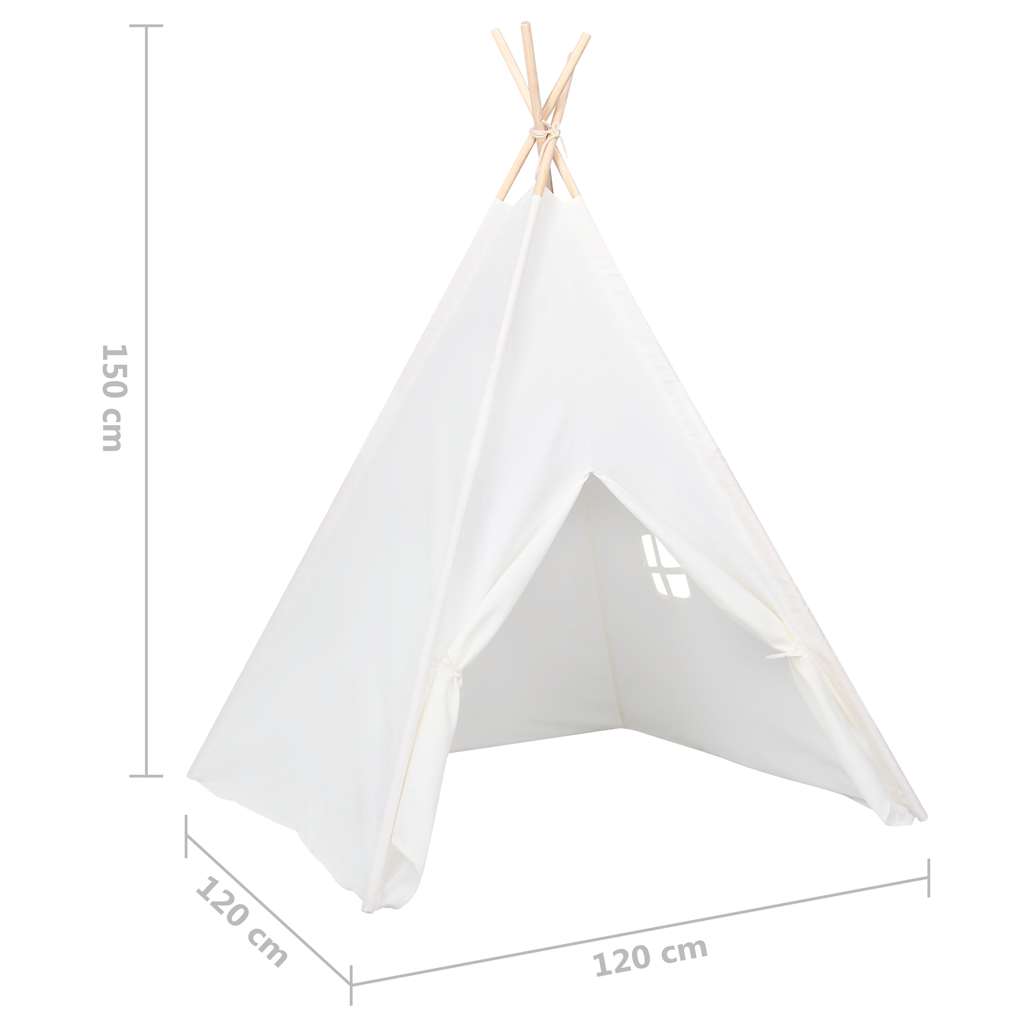 Kinder Tipi-Zelt mit Tasche Pfirsichhaut Rosa 120x120x150 cm